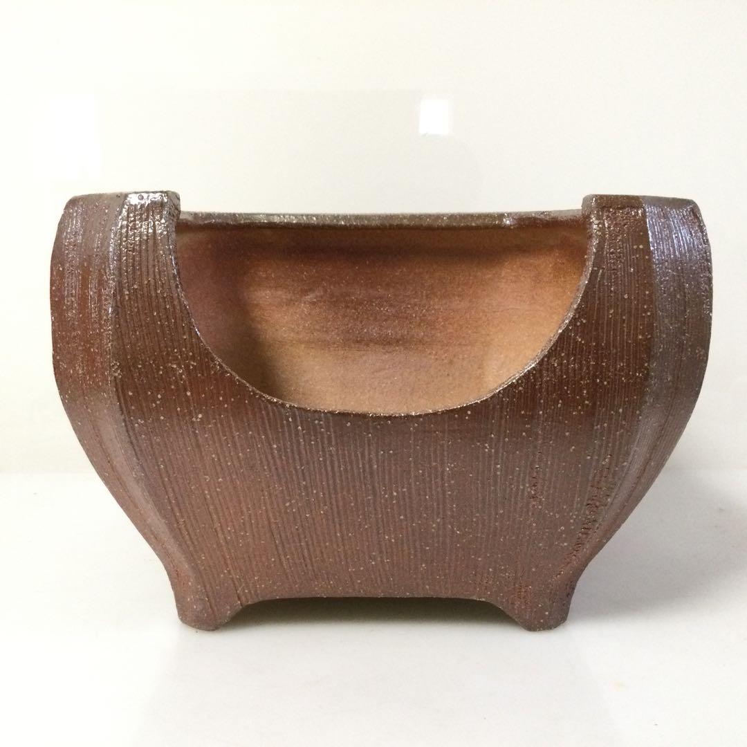 信楽焼 土風炉 面取風炉 高橋楽斎作 茶道具 供箱 L311