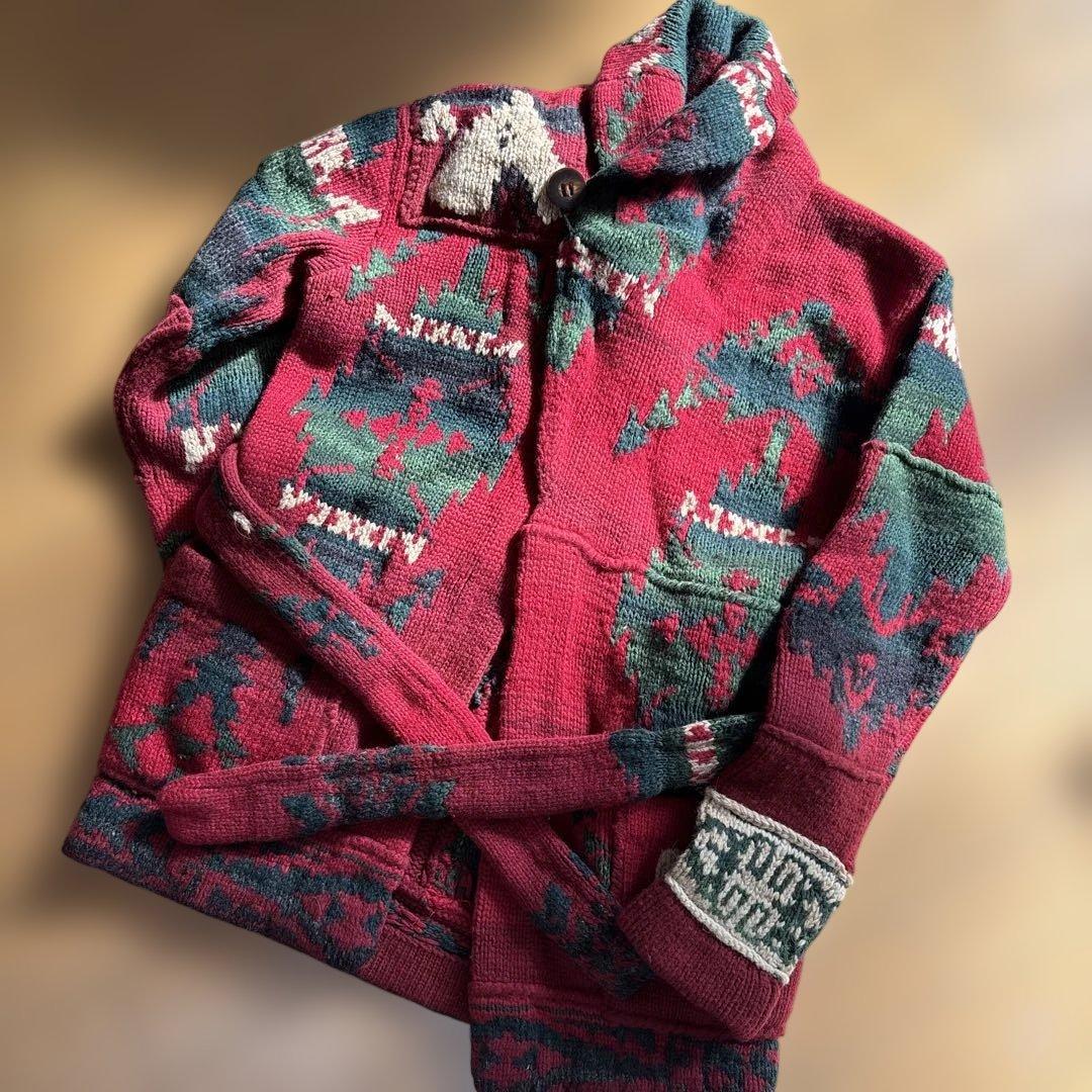 緊急値下げ　90s ポロラルフローレン　ショールカラーパッチワークガウン