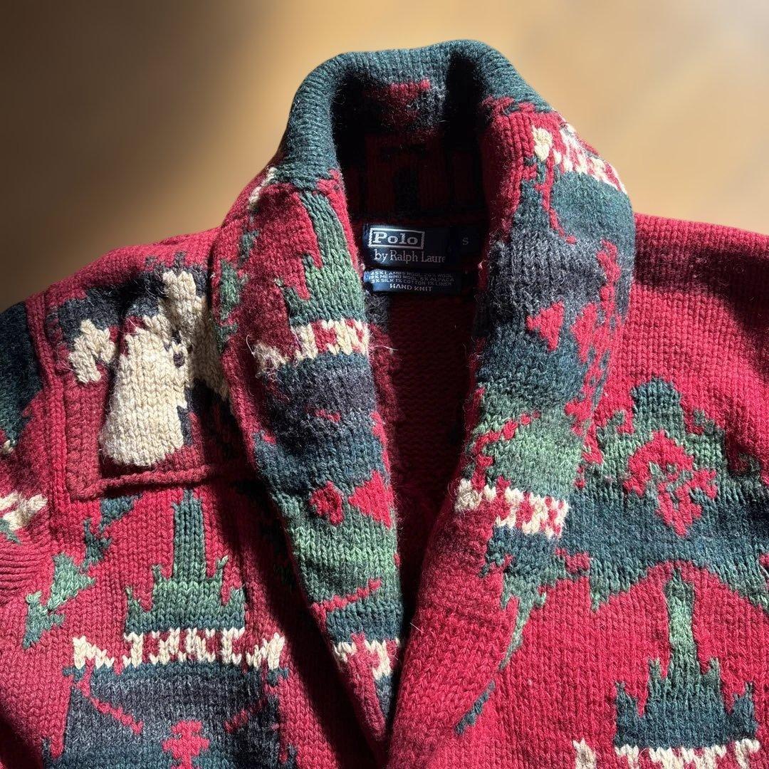 緊急値下げ　90s ポロラルフローレン　ショールカラーパッチワークガウン