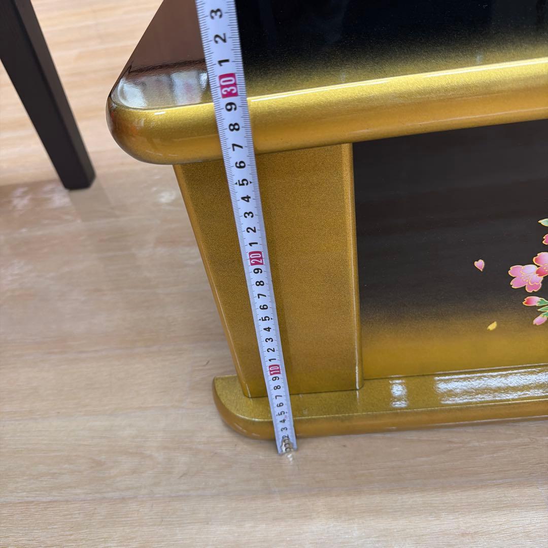 ひな祭り飾り 3段式 花柄　黒塗　100