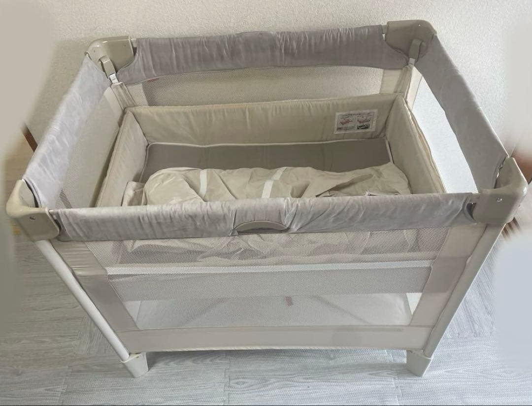 状態良好✨Aprica ココネルエアープラス AB ホワイトグレー　 収納袋付属