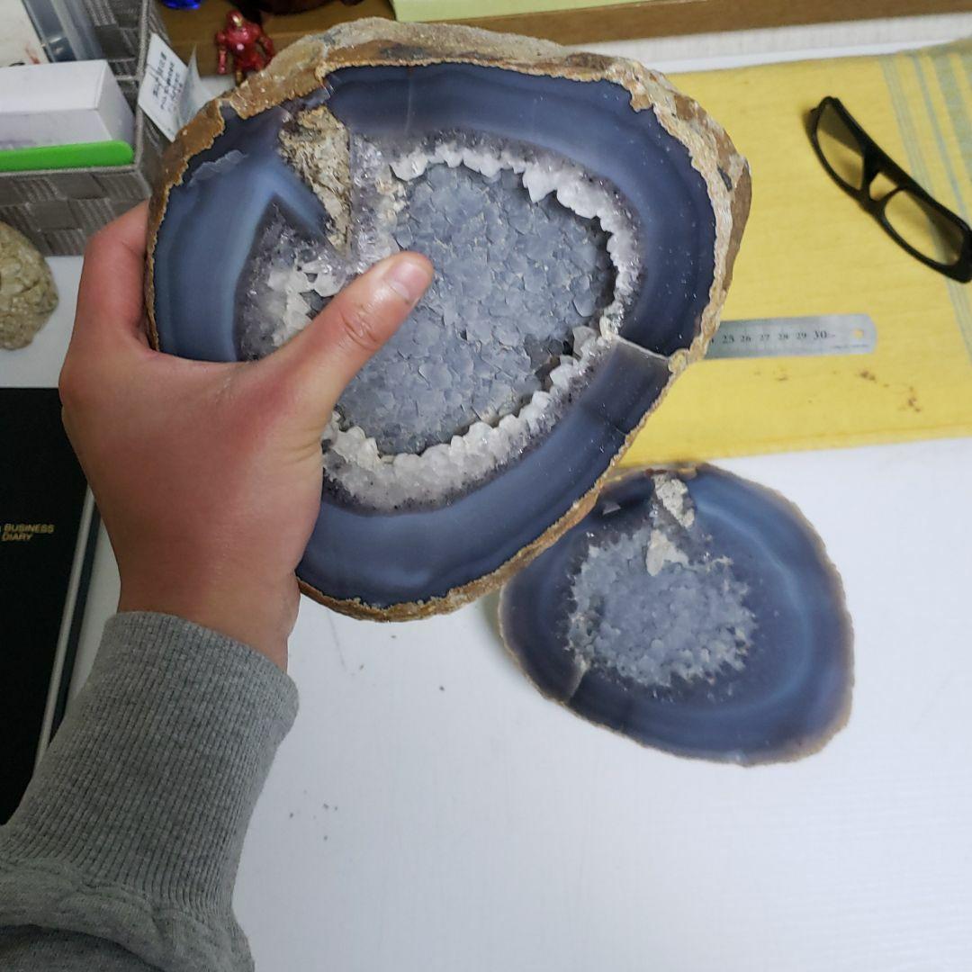 博物館級  メノウ  ジオード