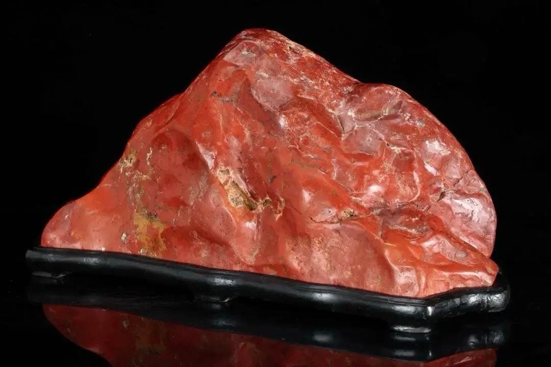 佐渡 赤玉石 赤石 碧玉 鑑賞石 8.7kg 台座付 自然石 ジャスパー 水石