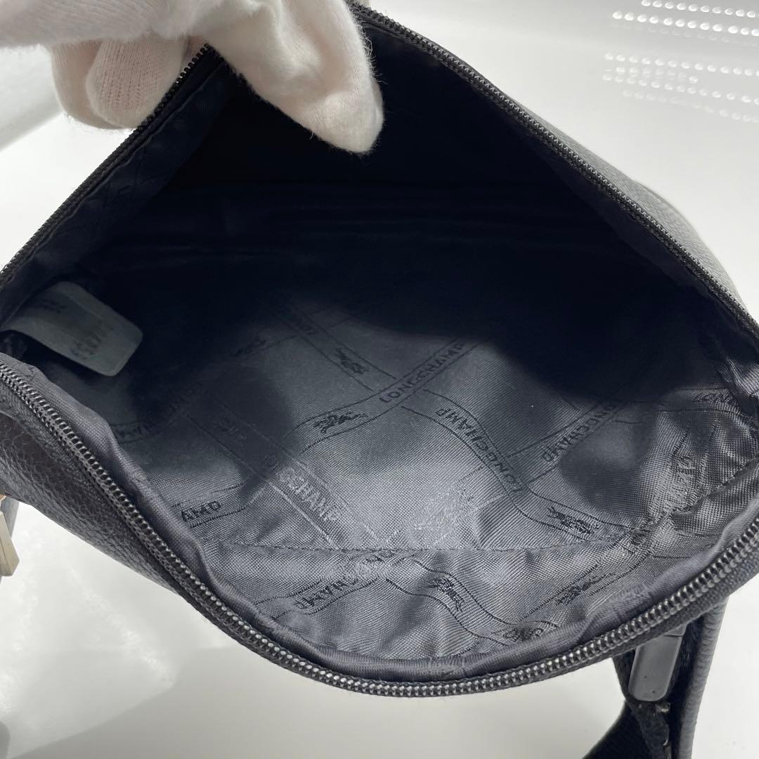 BN5547●LONGCHAMP ロンシャンレザー ボディーバッグウエストポーチ