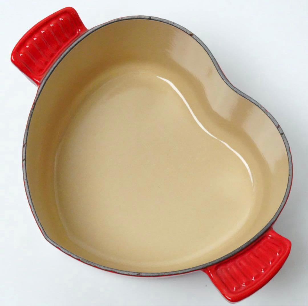LE CREUSET　ココットダムール　ダムールプレート　チェリーレッド　2L