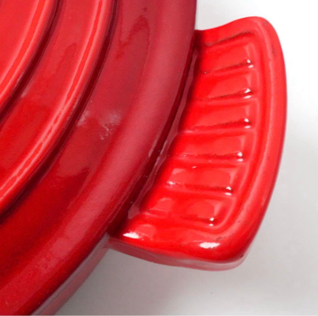 LE CREUSET　ココットダムール　ダムールプレート　チェリーレッド　2L