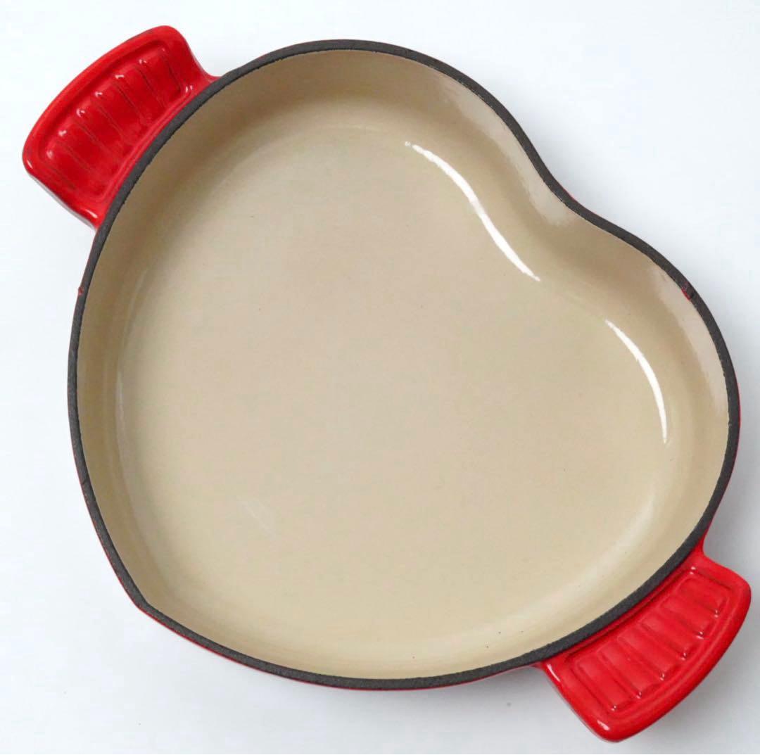 LE CREUSET　ココットダムール　ダムールプレート　チェリーレッド　2L