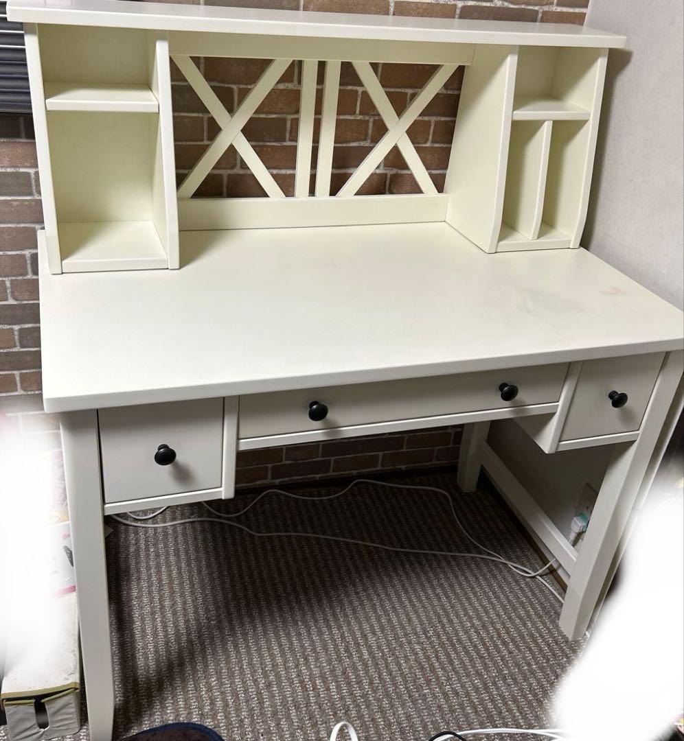 【専用】オフホワイトデスク オープンシェルフ付き