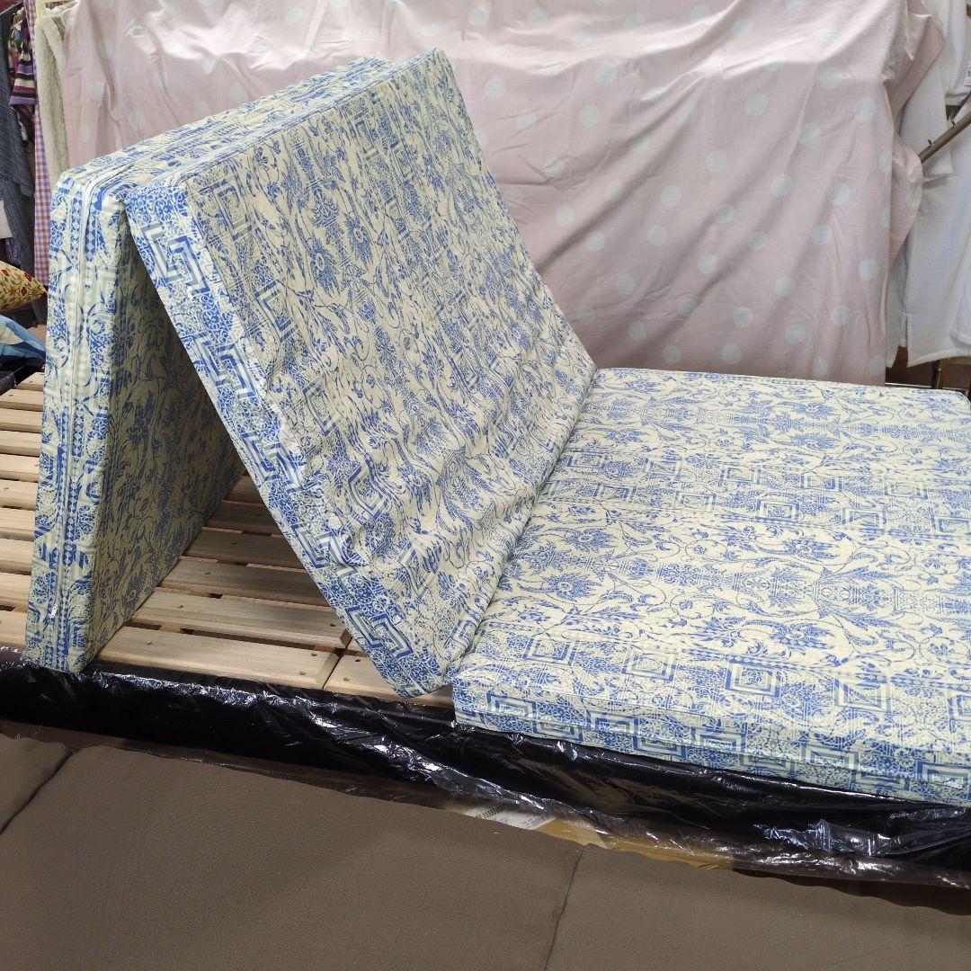 快眠プレミアムリバーシブルマットレスブルー