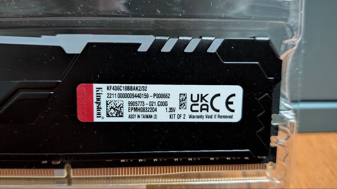 Kingston FURY DDR4 3600 16GB×2枚 ジャンク品