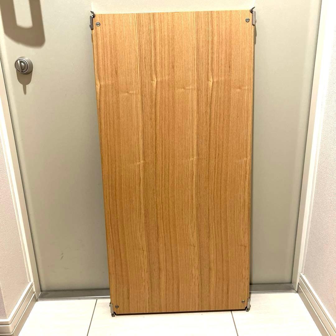 無印良品　ステンレスユニットシェルフ　タモ材　ワイド大