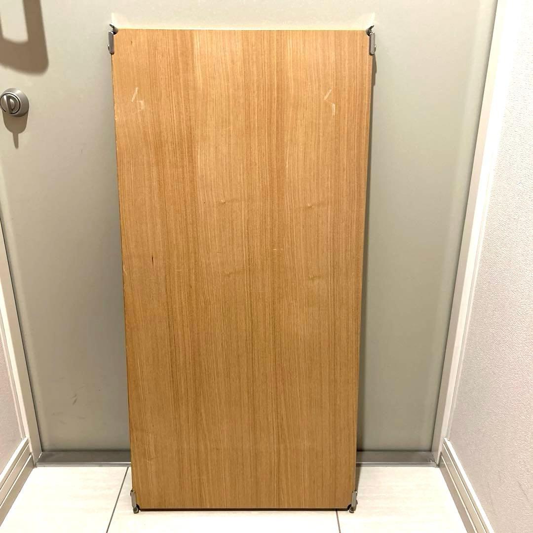 無印良品　ステンレスユニットシェルフ　タモ材　ワイド大