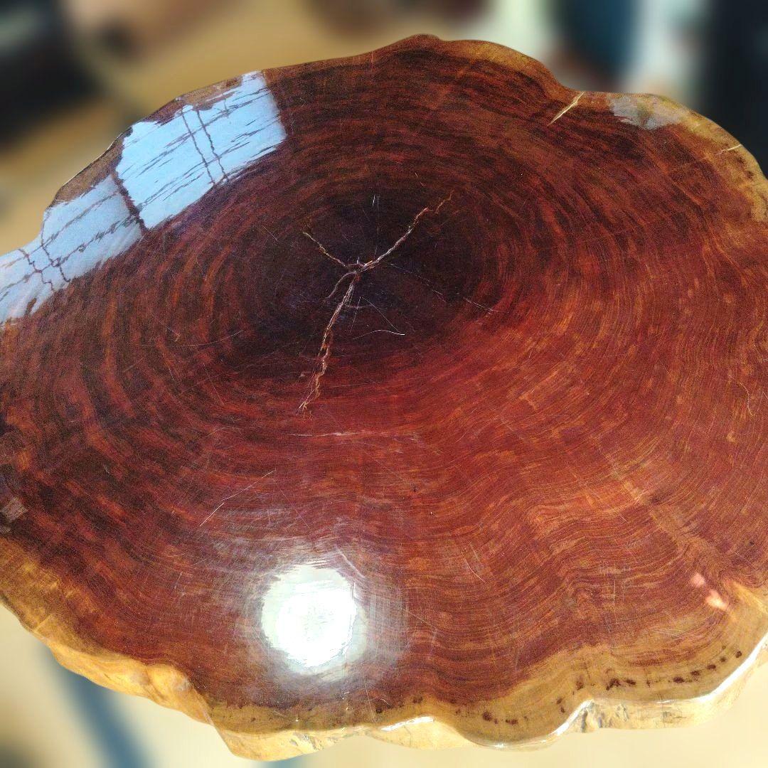 超希少品 ブビンガ輪切り 1枚板テーブル 座卓