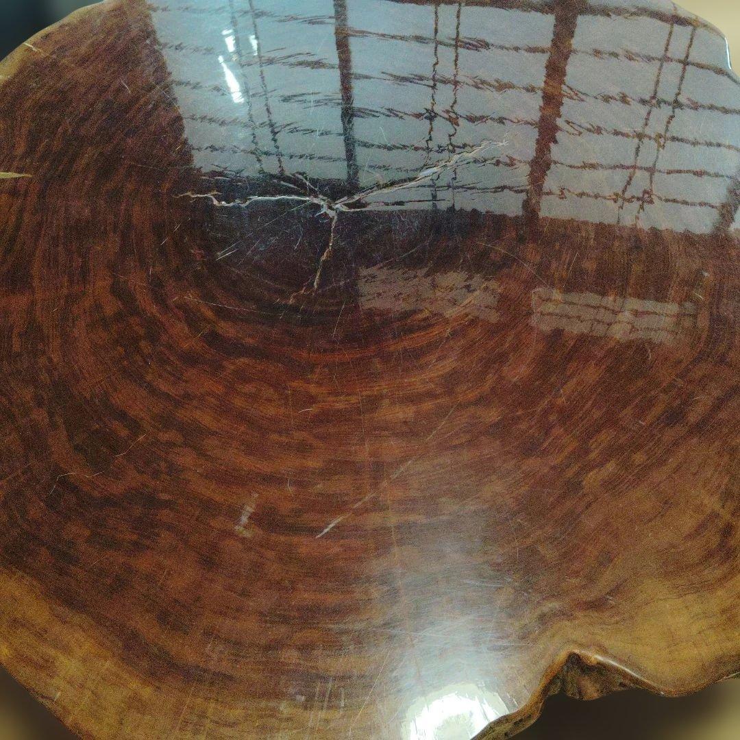 超希少品 ブビンガ輪切り 1枚板テーブル 座卓