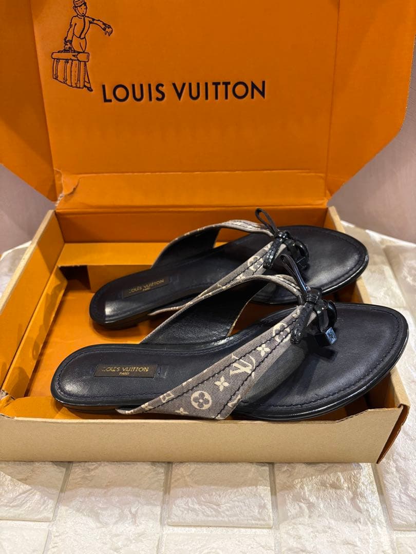 #Louis Vuitton レディースレザー#トングサンダル モノグラム#36