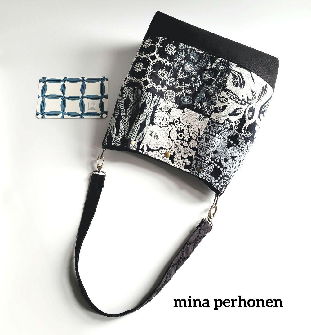 ミナペルホネン　大きめショルダーバック パッチワーク×新作tambourine