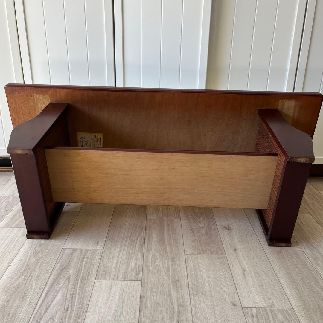 センターテーブル　ローテーブル　大理石柄　昭和レトロ　ビンテージ　木製