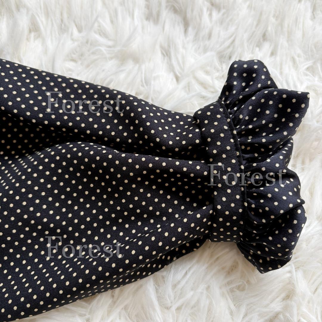 【美品】ミニドットプリントボウタイブラウス　size36　トゥモローランド