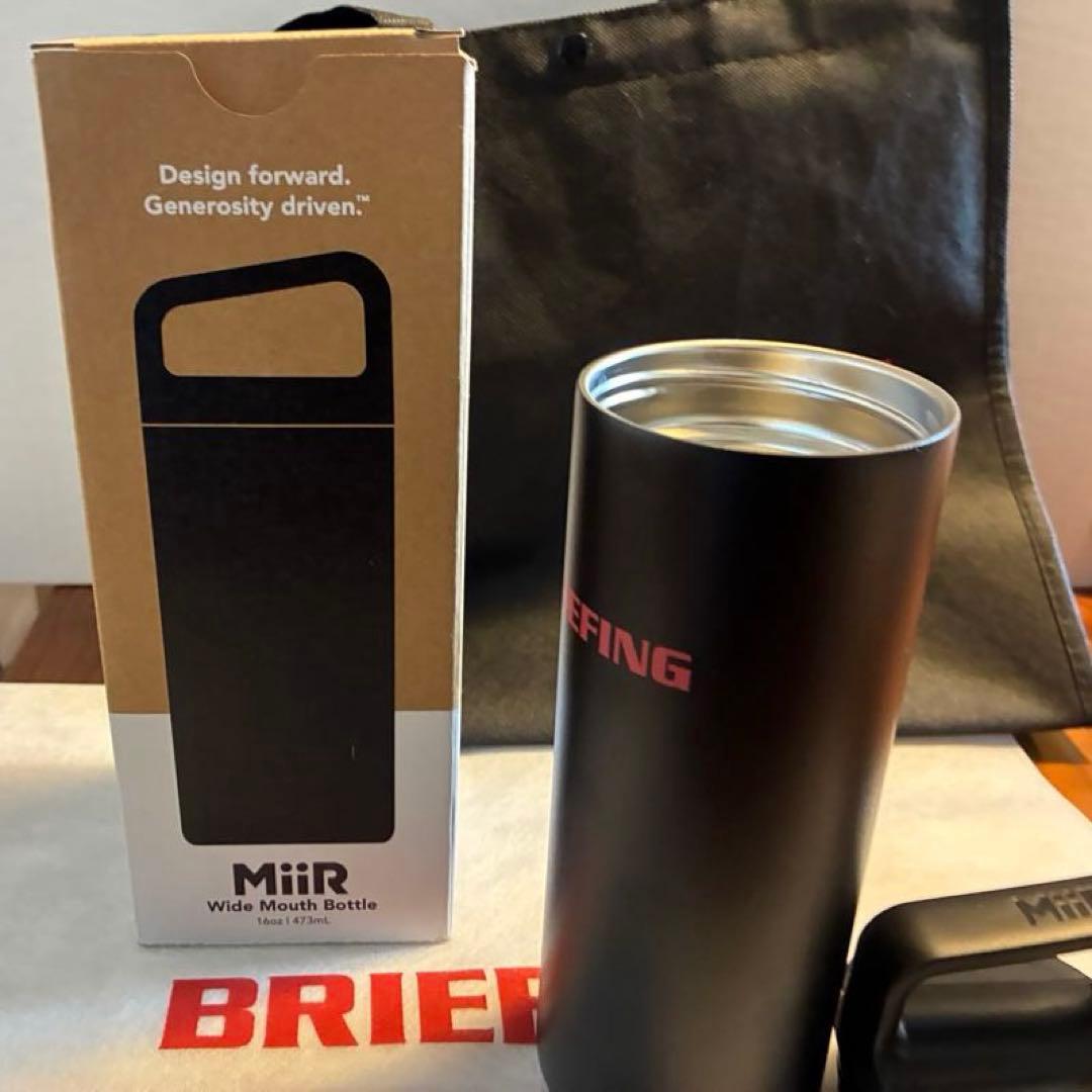 【数量限定‼️】BRIEFING ×MiiR◆水筒 16oz 黒◆未使用