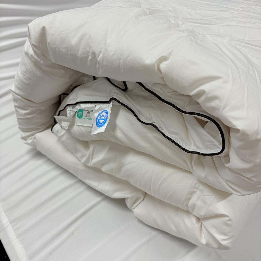 19開封済み　羽毛布団　150x210cm シングル　掛け布団　100％羽毛