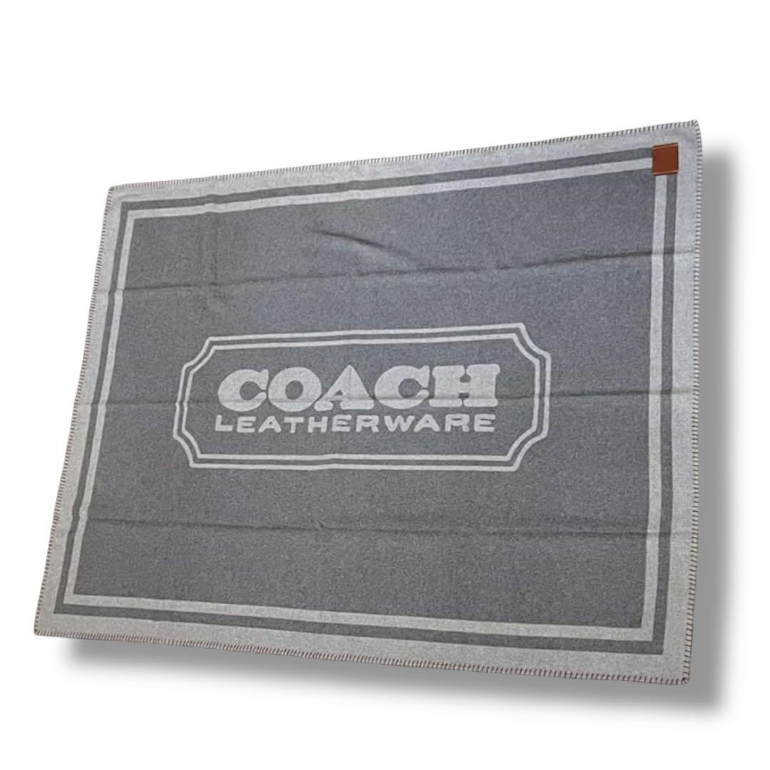 【COACH】 ウールブランケット グレー/未使用