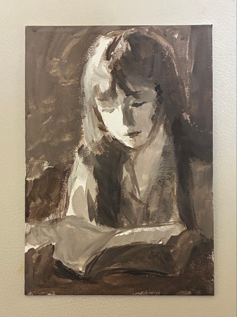 アクリル画　人物　1189