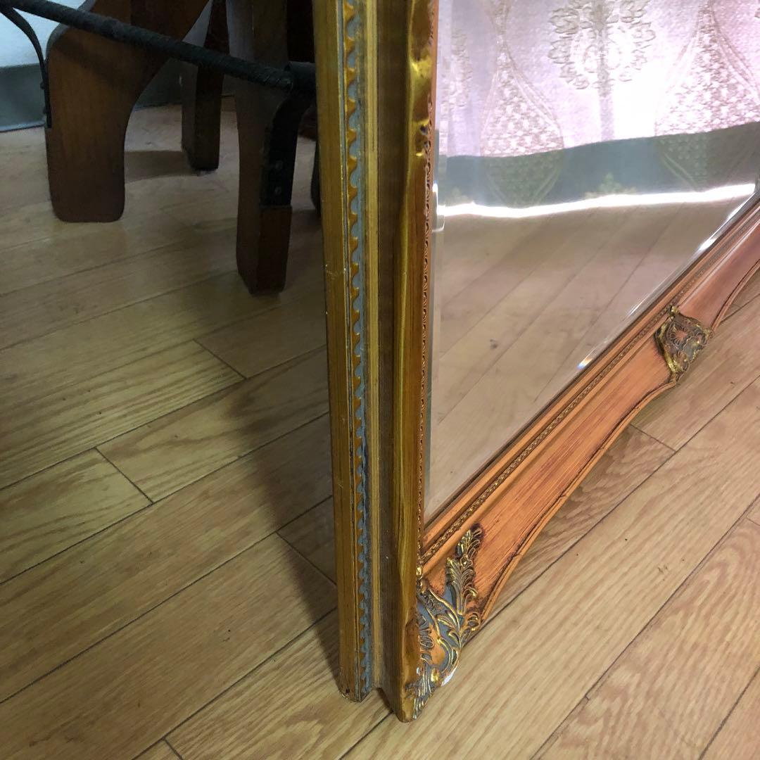 ミラー　アンティーク調　ロココ調　姿見　スタンドミラー　宮殿風　ヨーロピアン風