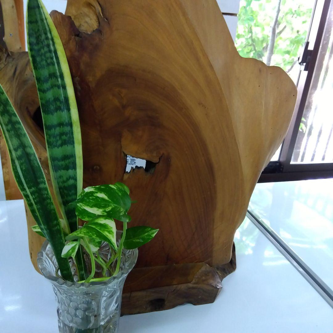 【欅】欅飾り台・衝立【断捨離価格】高さ６６cm