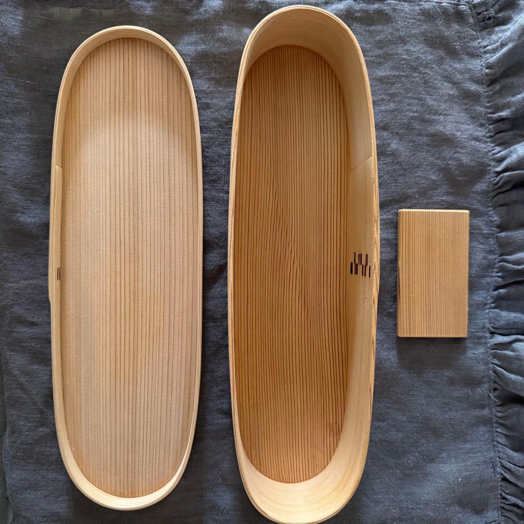 柴田慶喜商店　別注長手弁当　おまけつき　曲げわっぱ