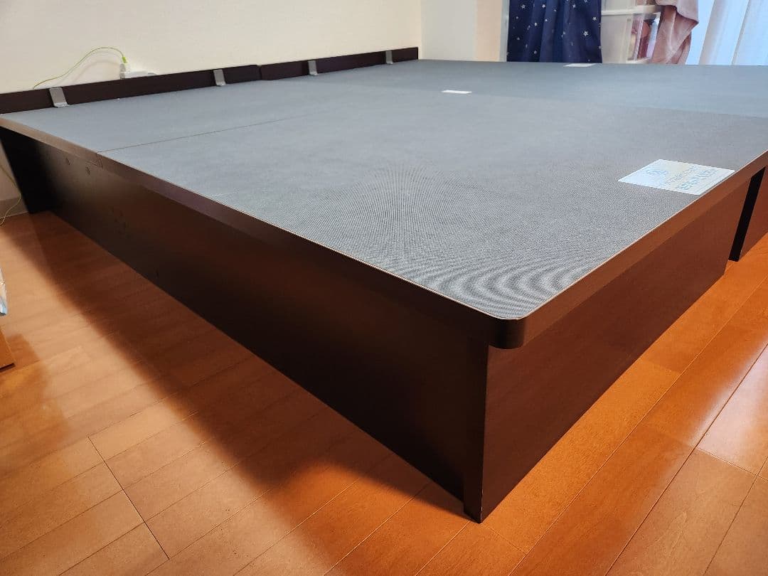 シングルベッドフレーム ヘッドレス 油圧たて開き 深型 送料込