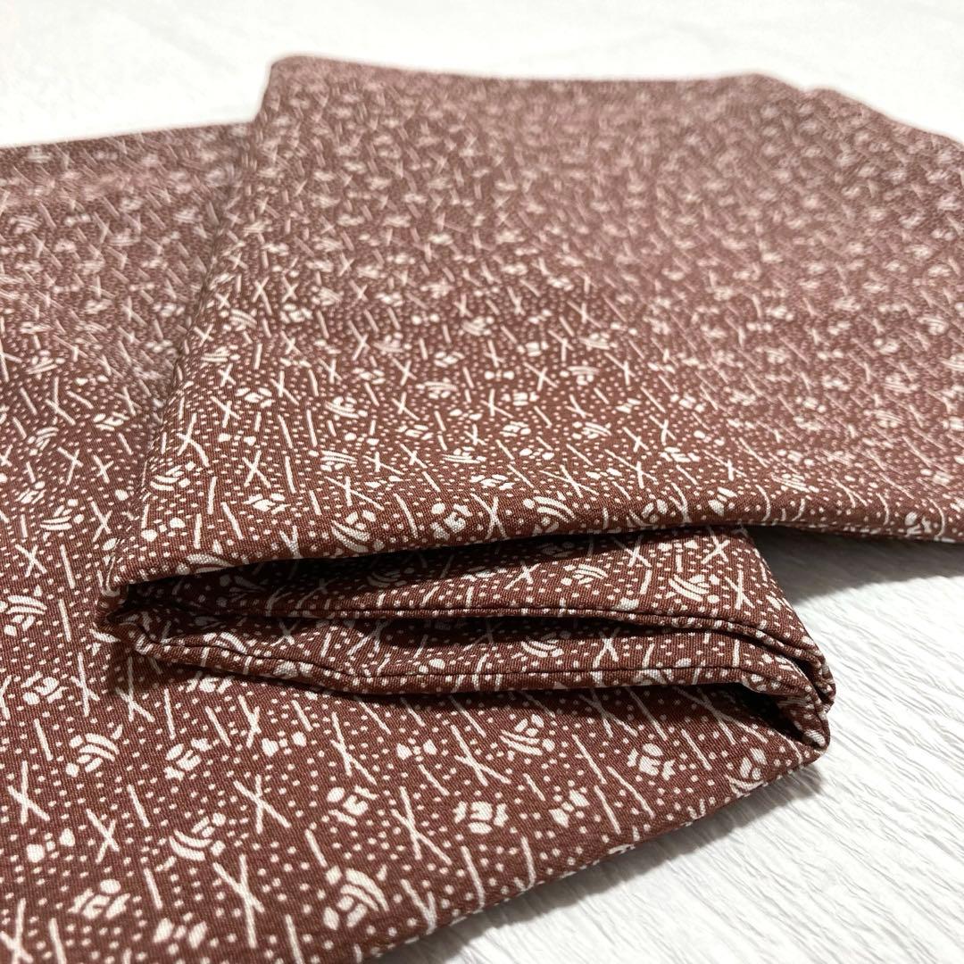 【美品✨】東レシルック　さんび　洗える着物　小紋　雀色　宝尽くし　吉祥文様D3