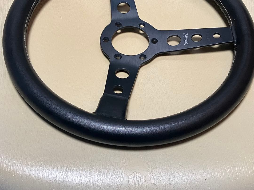 【当時物・美品】MOMO ステアリング プロトタイプ ブラックスポーク 35 φ