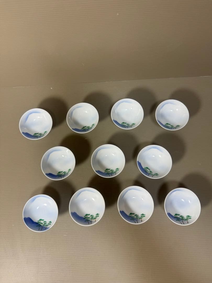 2188  深川製磁　森　猪口　11客　未使用