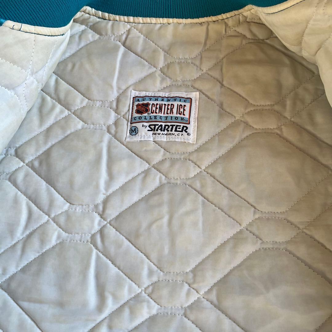 00s STARTER NHL SHARKS ナイロンスタジャン M アメリカ製