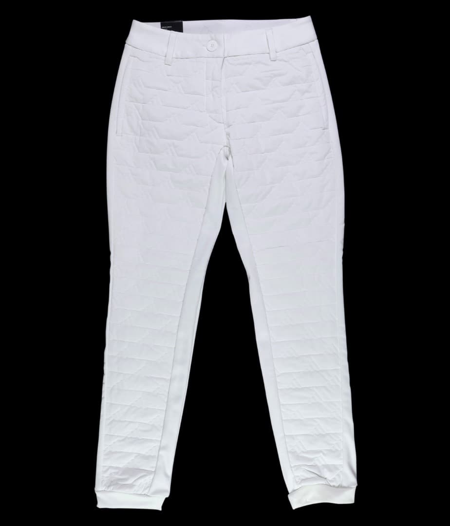 【S】定価37,400円 アディダスゴルフ 保温 中綿 キルト セットアップ 白