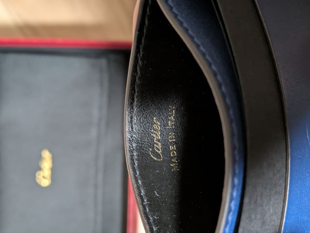 Cartier/カルティエ ネイビー レザー 名刺入れ