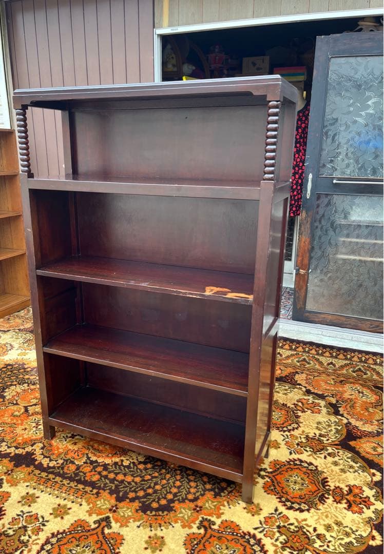 飾り棚 インテリア 木製ラック 本棚 昭和レトロ 当時物 アンティーク 古民家