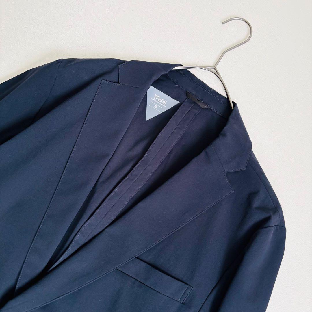2679【美品】TFW49 セットアップスーツ ストレッチ素材 ネイビー 日本製