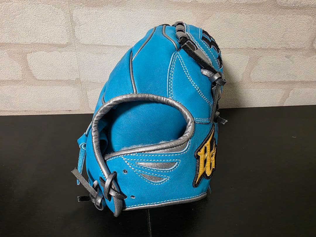 Hi-Gold 軟式硬式グラブ 水色 シルバー 真極