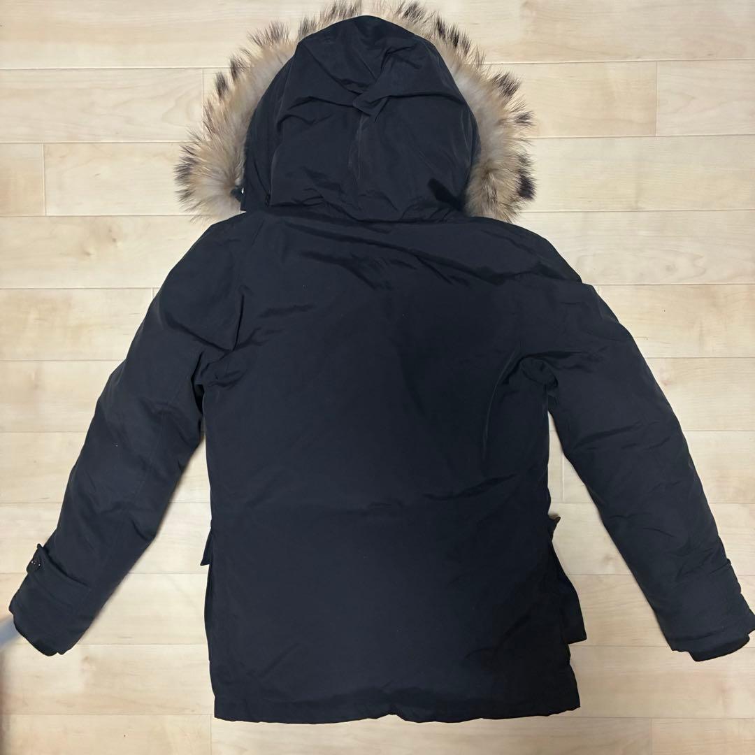 【美品】ファー付きフード ブラックダウンジャケット　vanquish