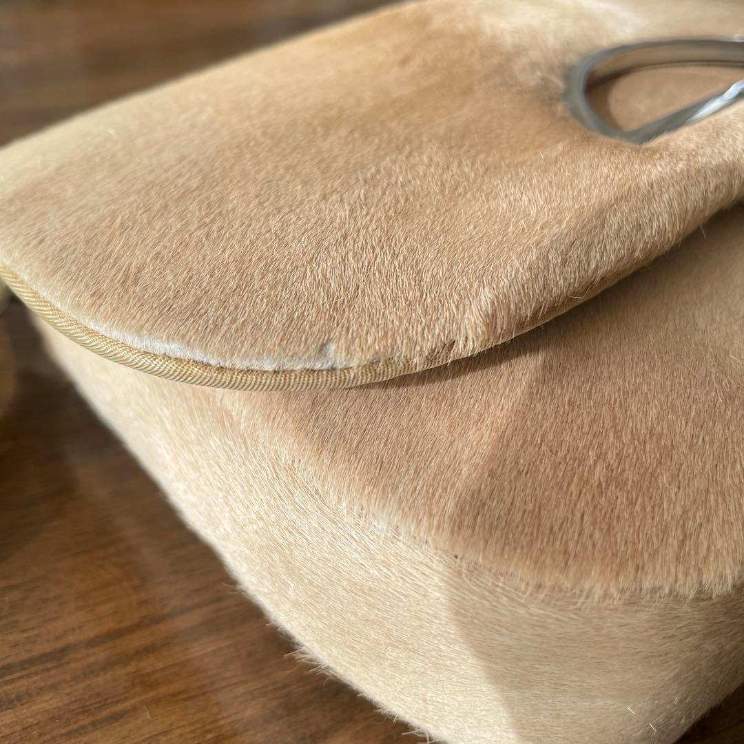 Dior　ディオール　ハラコ　ベージュ　ショルダー　バック