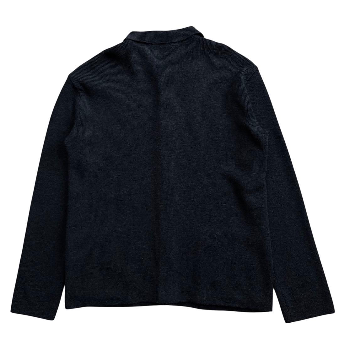 【90s/フランス製】美品 アニエスベーオム ニットジャケット 黒 XL相当