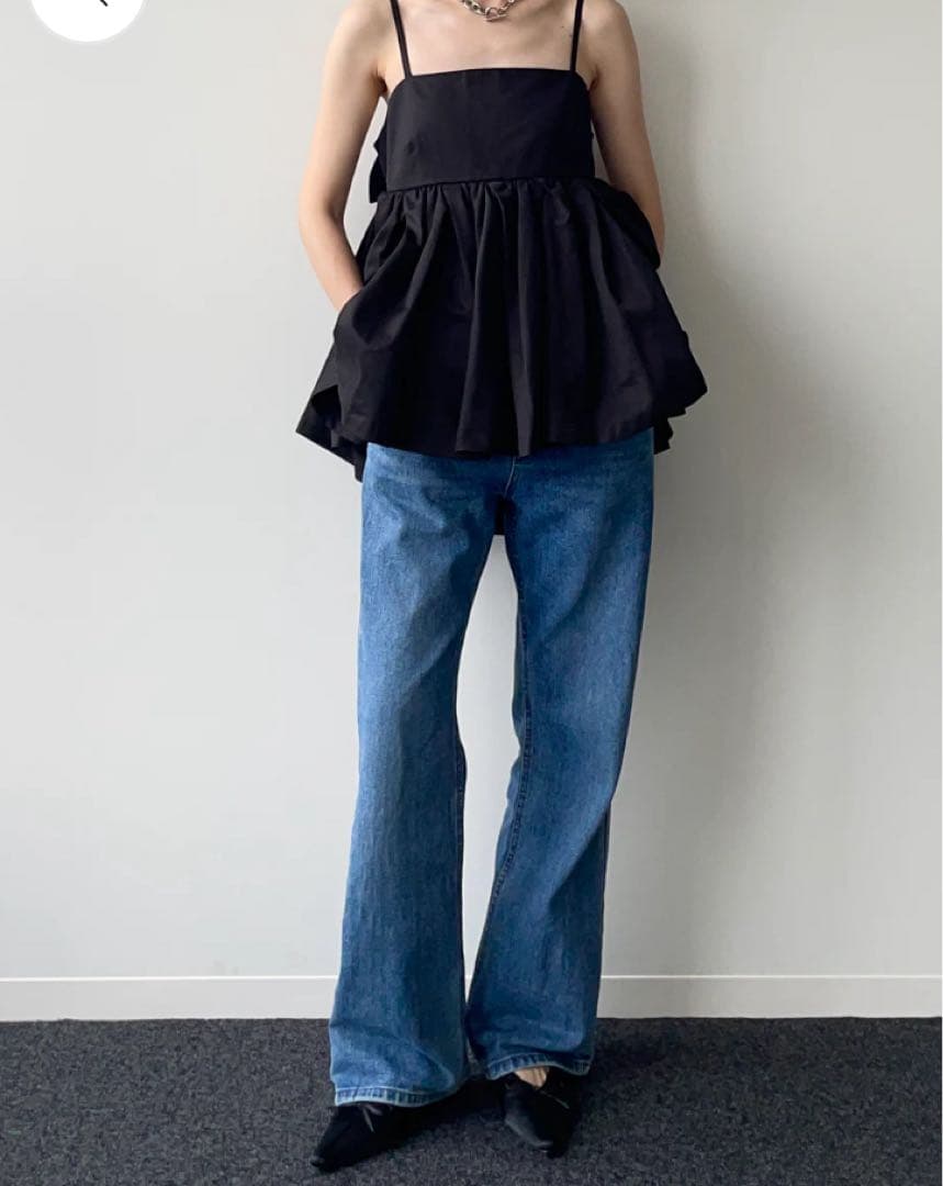 Toh トー　VICKY CAMI-TOPS Black　キャミトップス　黒