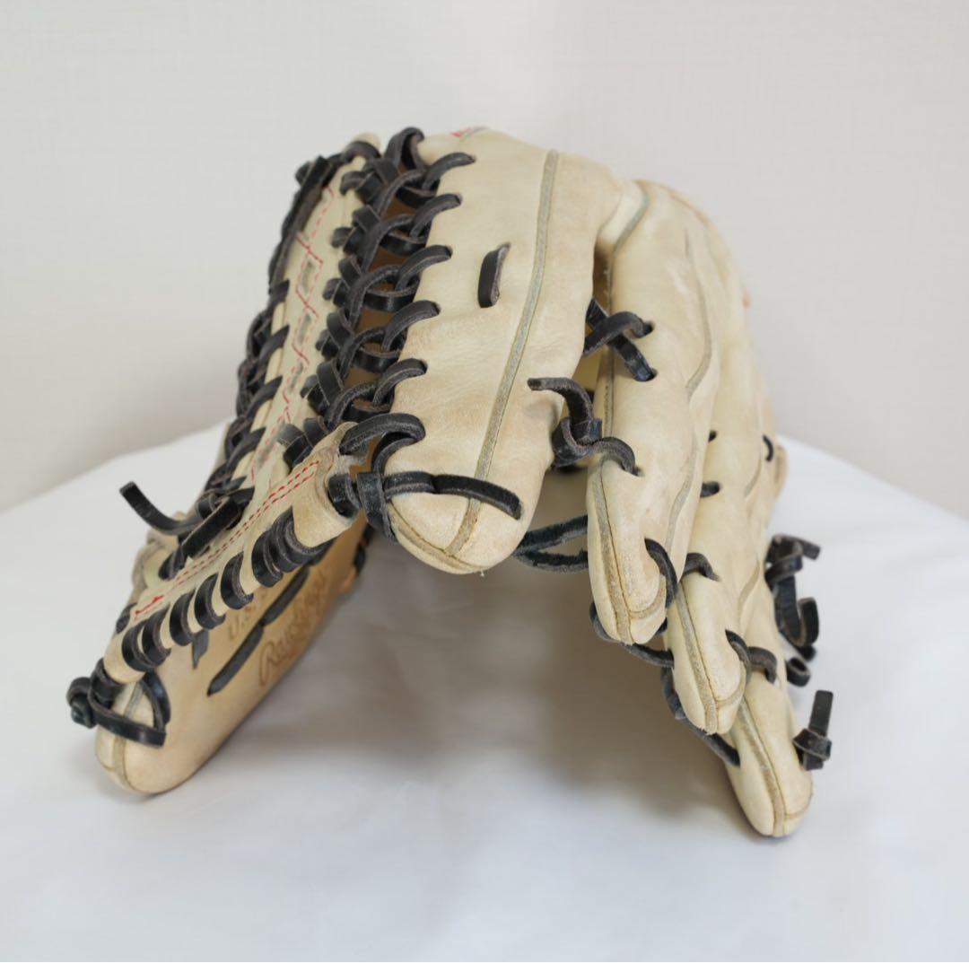 【良品】ローリングス HOH革 13インチ 外野兼用 軟式グラブ