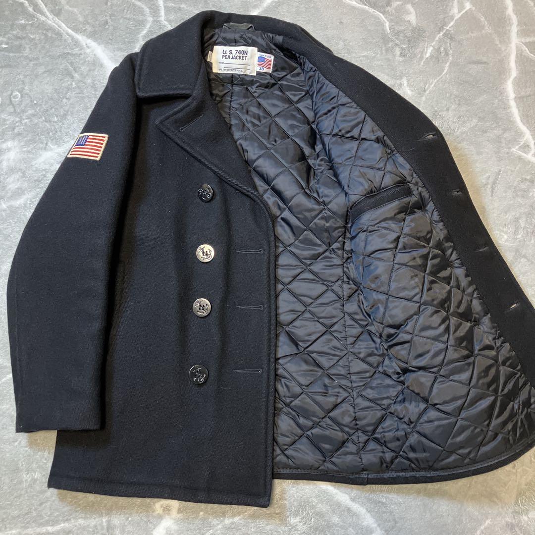 【希少】Schott ウール ピーコート 740N ワッペン USA製 38 L