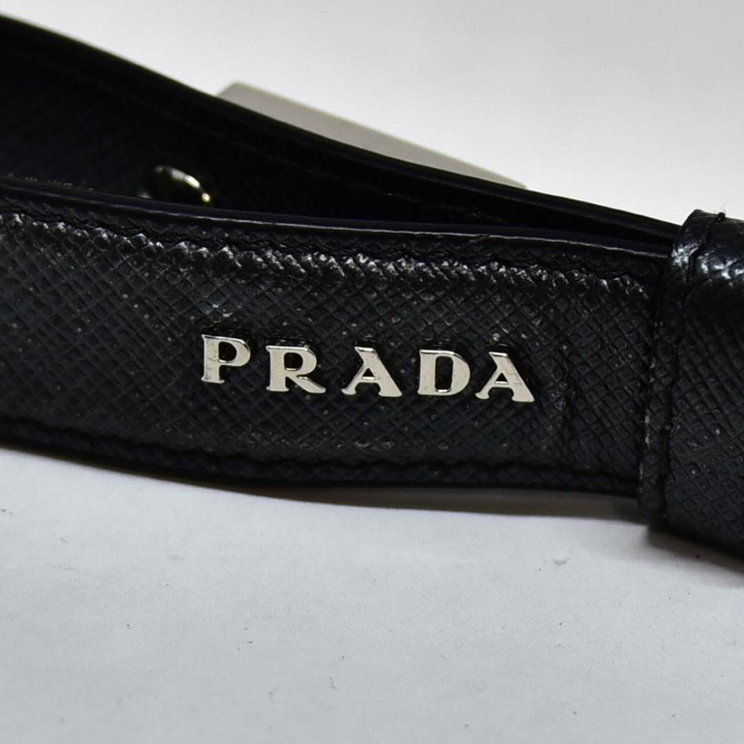 鑑定済 プラダ PRADA キーリング 三角ロゴ サフィアーノ 2PP68T