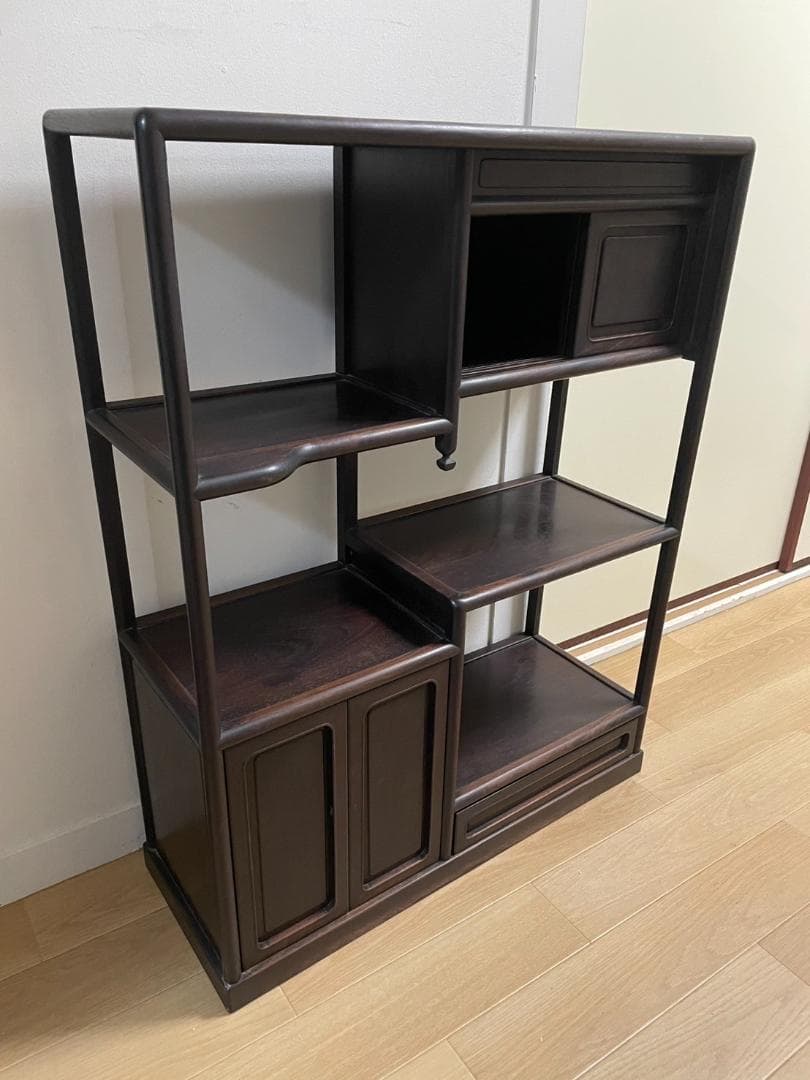 古い家具 茶棚 91㎝ 飾り棚 盆栽棚 香炉棚 煎茶道具 唐木