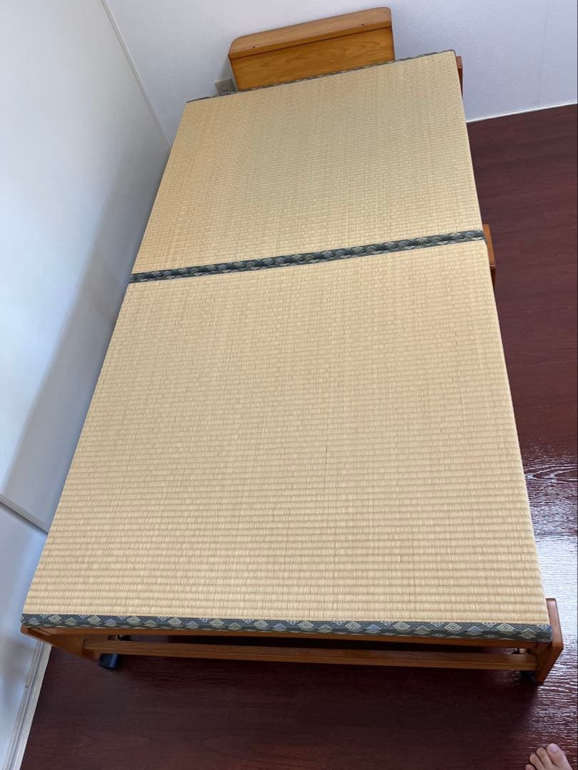エムール 折りたたみベッド 日本製 い草畳ハイタイプ ワイドシングル