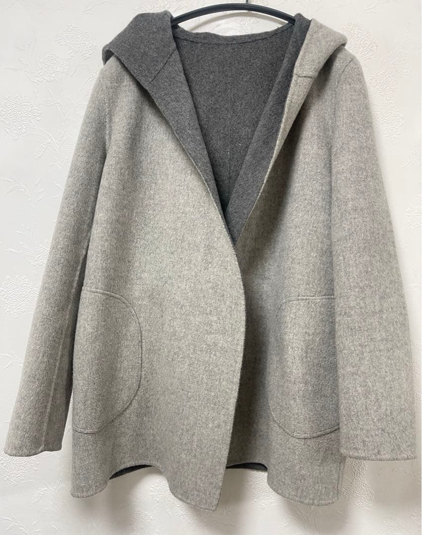 theory セオリー　カシミヤブレンド　ダブルフェイス　フーデットコート