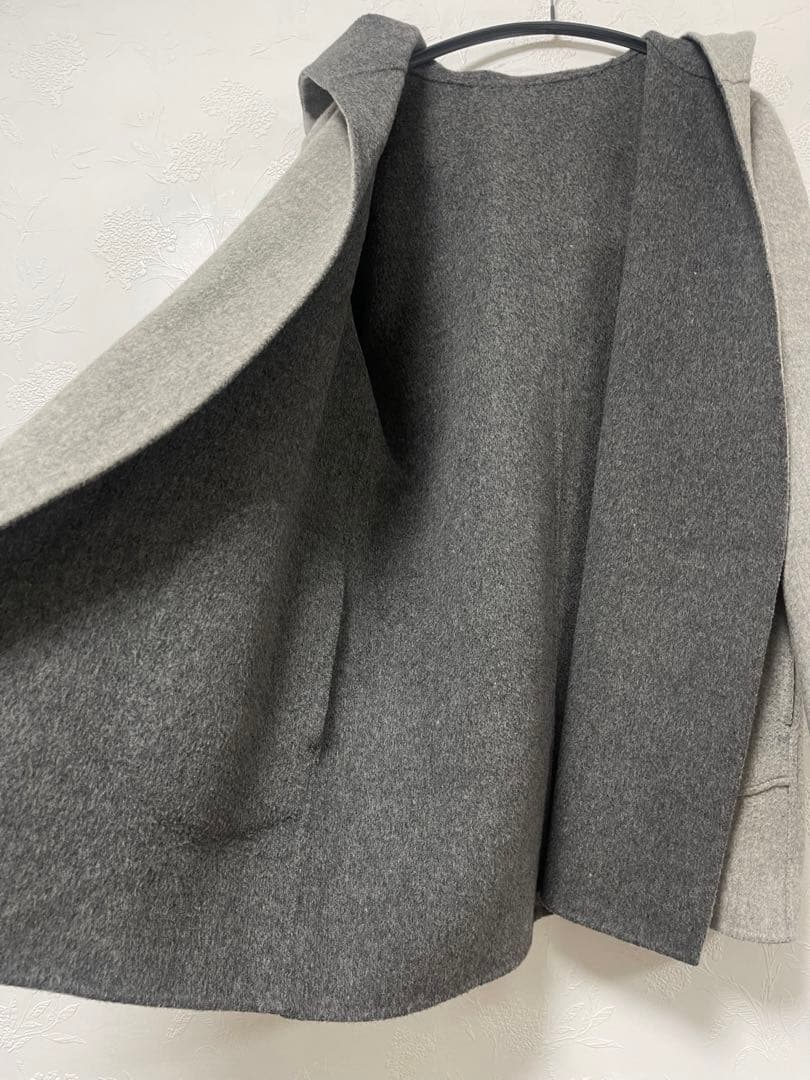 theory セオリー　カシミヤブレンド　ダブルフェイス　フーデットコート